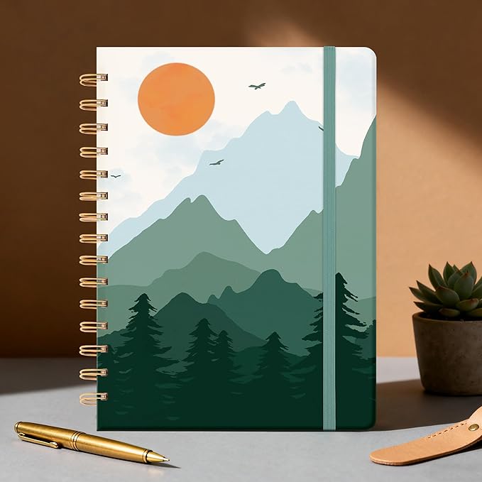 Planner 2026-2027 Monthly and Weekly Academic Planner July 2026 - June 2027, Hardcover Calendar 2026-2027 Agenda Daily Planner for Student Teacher School Office Supplies, 6" x 8.3", Green Mount