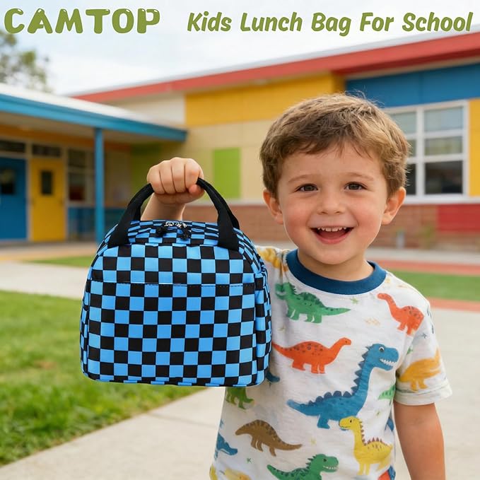 CAMTOP Boys Lunch Box Kids Insulated Lunch Bag Kids Cute Lunchbox for Boys Loncheras Para Niños