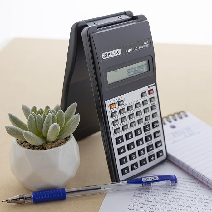 BAZIC 10-Digit Scientific Calculator w/Flip Cover
