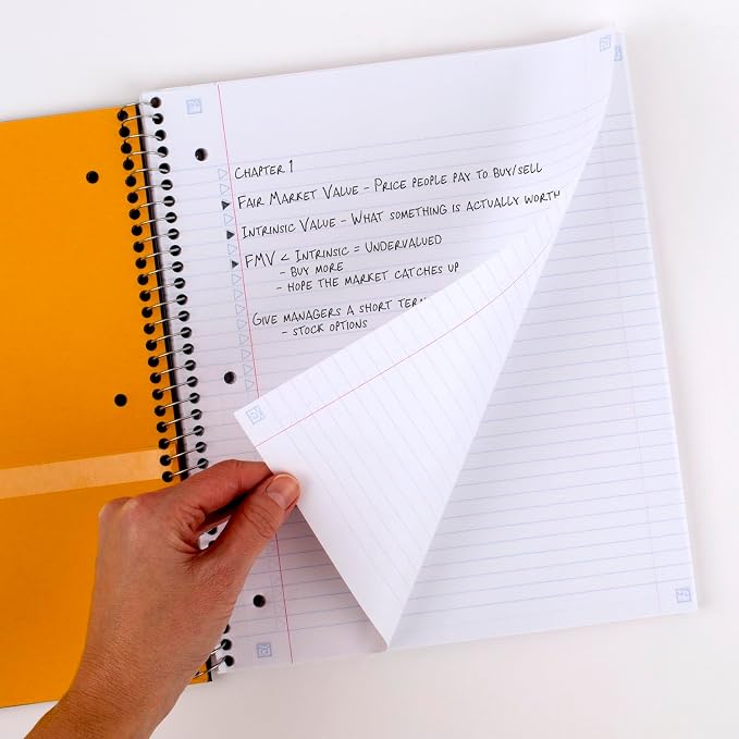 Five Star Spiral Notebook + Study App, 3 Subject, College Ruled Paper, Fights Ink Bleed, Water Resistant Cover, 8-1/2" x 11", 150 Sheets, Green (72067) (Pack of 6)