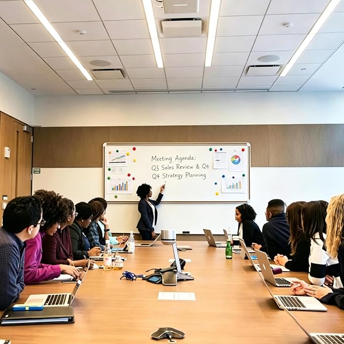Large Magnetic White Board for Wall,Aluminum & Cork Strip Frame Whiteboard for Office,Presentation Dry Erase Board Wall Mount,Large Whiteboard for School Classroom Huge Whiteboards (96" W x 48" H)