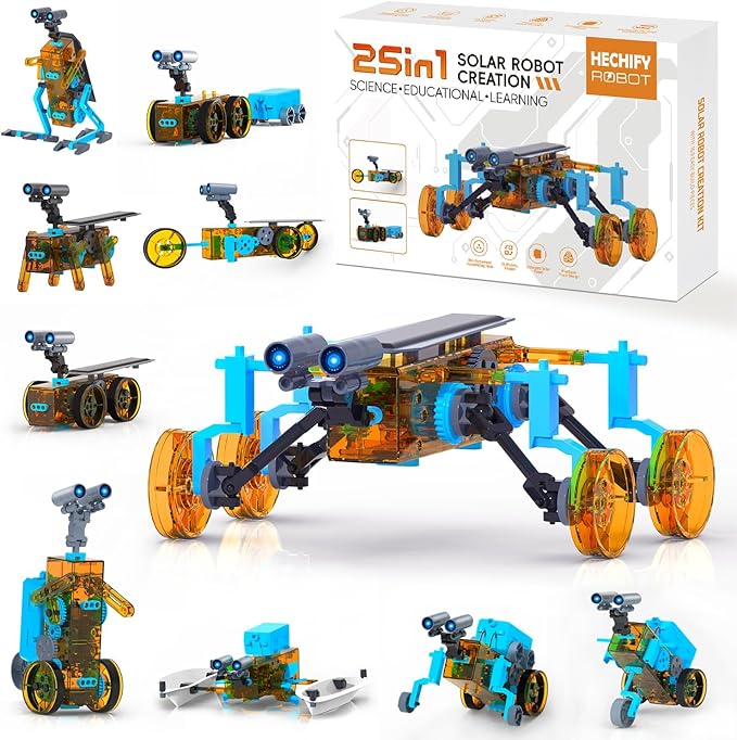 STEM 25-in-1 Education DIY Solar Power Toys for Boys Age 8-13, Science Kits Robots Toys for Ages 8-12, Building Toys Robotics Experiment Set Birthday Gifts for Kids 8 9 10 11 12 13 14+Years Old