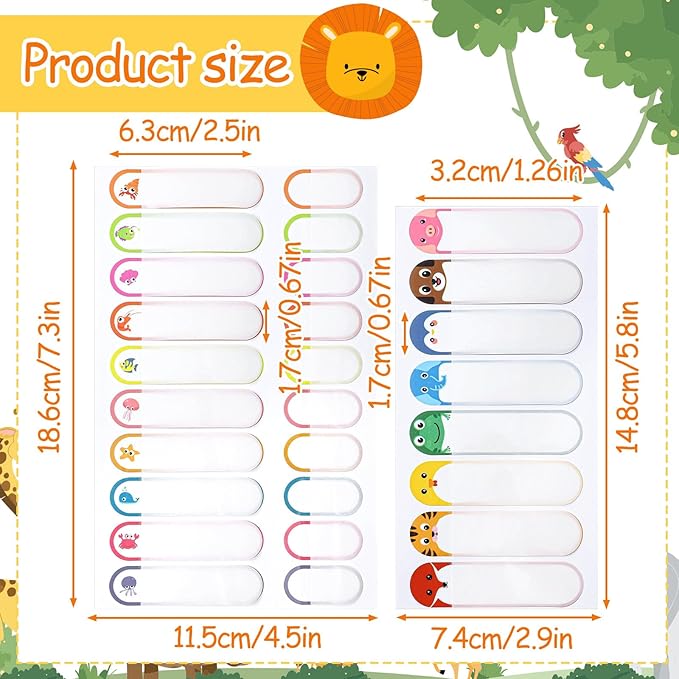 140Pcs Waterproof Name Label Stickers for Kids, Self-Adhesive Daycare Labels, 2 Size Washable Bottle Labels, Colorful Name Tag Stickers for Water Bottle, Sippy Cup, School Supplies, Storage Bins