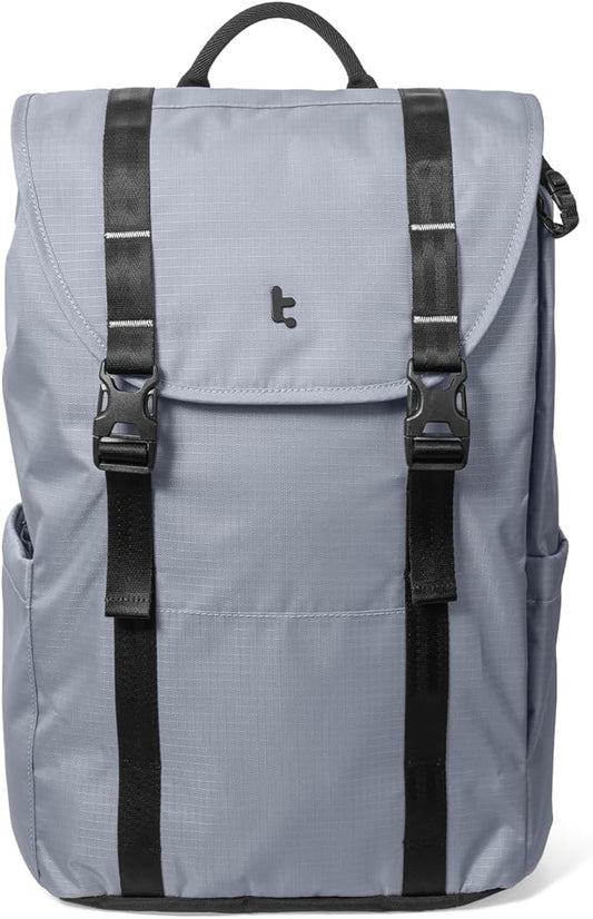 tomtoc Flap Laptop Backpack, Lightweight, Water-Resistant Casual Daypack, Durable Work-pack, Vintage Classic Rucksack for 13-16 Inch Laptop, perfect for Campus, Street, 22L