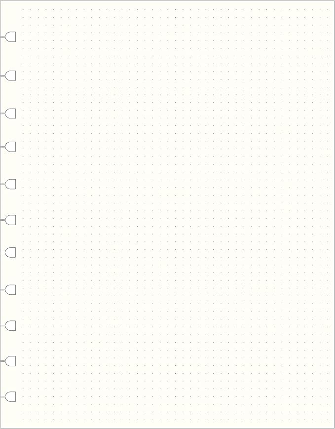 Filofax Notebooks Letter Dotted Journal Refill, Moveable, 10 7/8 X 8 1/2, 32 Cream Sheets Fits Refillable Letter Journals (B112016U)
