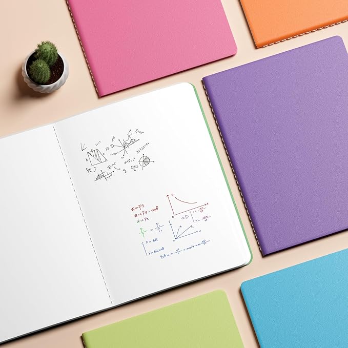 Large Colorful Blank Notebook Journals Bulk with Thick Unlined Paper, 8.5x11 inch, 60 Pages, Journal Set for Travelers Students Office, Sketchbook Composition Diary Subject Notebooks, 12 Pack