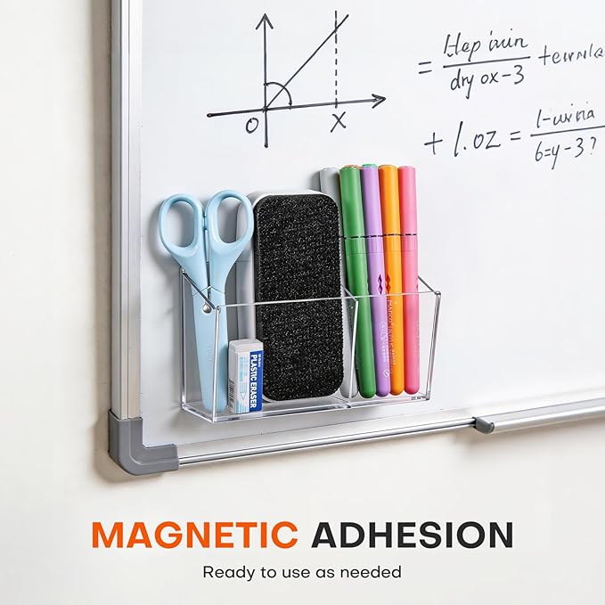 Magnetic Dry Erase Marker Holder, Magnetic Pen Holder Perfect for Refrigerator, Whiteboard, Pens, Pencils,Refrigerator and Locker Accessories