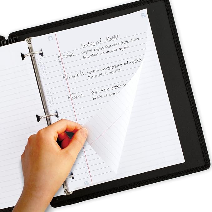 Five Star Loose Leaf Paper + Study App, 3 Pack, Notebook Paper, Wide Ruled Filler Paper, Reinforced, Fights Ink Bleed, 8" x 10 1/2", 80 Sheets per Pack (150024)