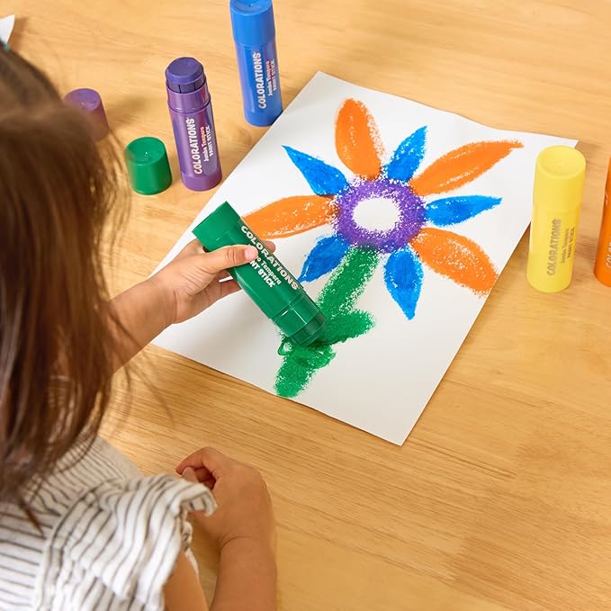 Colorations Jumbo Tempera Paint Sticks - 6 Colors