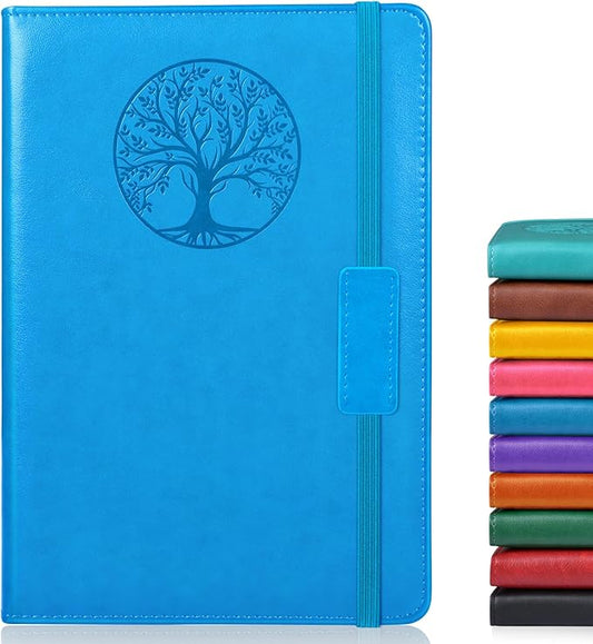Lined Journal Notebook for Women Men,256 Thick Pages,A5 Hardcover Vintage Leather Journal for Writing,Travel,Business,Work, School,College Ruled Notebooks for Note Taking,Daily Diary 5.7"×8.3"