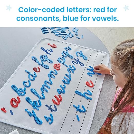 hand2mind Cursive Connecting Lowercase Letters, Tactile Letter Tracing, Cursive Alphabet Handwriting Practice, Fine Motor Activities, Homeschool Supplies, Classroom Manipulatives for Elementary School