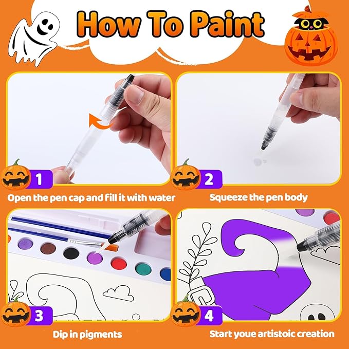 AGGKKY Paint with Water Coloring Books for Kids Toddlers Mess Free Watercolor Painting Sets Arts and Crafts for Kids 3+ Travel Activities Birthday Stocking Stuffers Toy Gift