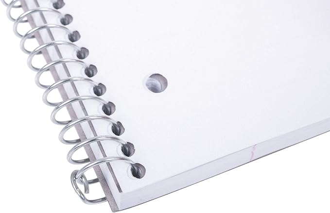 Mintra Office Durable Spiral Notebooks, 1 Subject, (White, Wide Ruled 12pk), 100 Sheets, Poly Pocket, Moisture Resistant Cover, School, Office, Business, Professional
