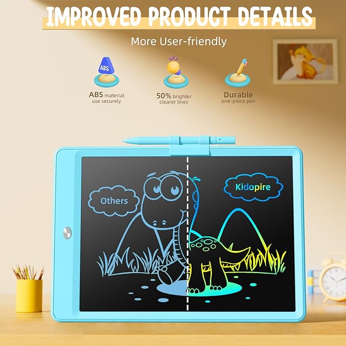 Kidopire LCD Writing Tablet, 2Pack Reusable Drawing Pad for Kids, Colorful Doodle Board Kid Drawing Tablet, Educational Toddler Girl Toys, Birthday Gift Ideas for 3 4 5 6 7 8 Year Old Kids