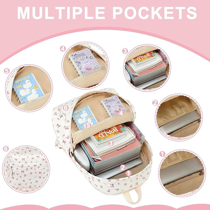 School Backpack for Teen Girls Women Laptop Backpack College Bookbags Middle School Travel Work Commuter Back Pack