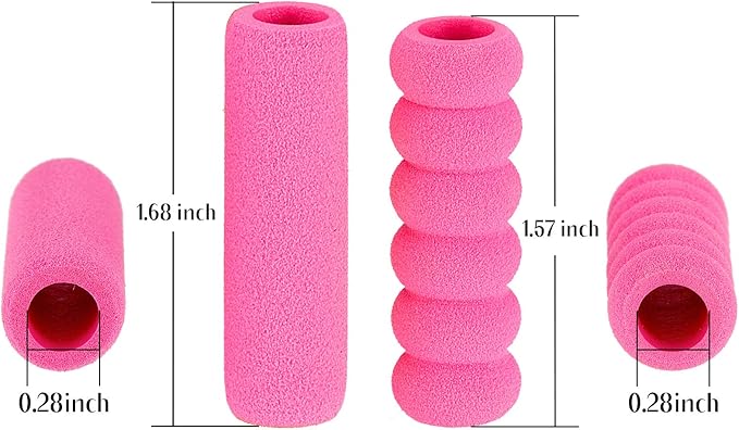 Outus Foam Pencil Cushion Writing Aid for Kids Students, Random Colors and Mixed Shape (150 Pcs)