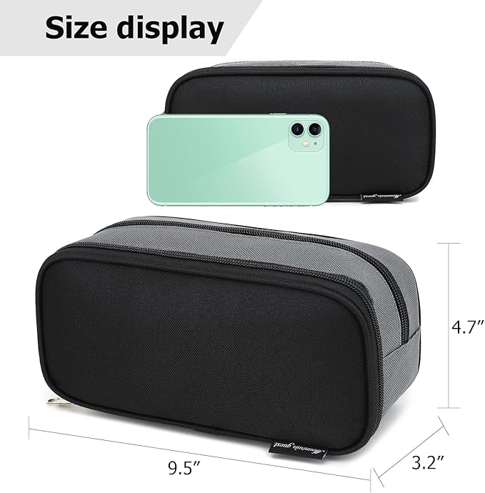 Mountain guest Large Capacity Pencil Case Multi-Slot Pencil Pouch Durable Pencil Box Portable Office Pen Bag with Zipper