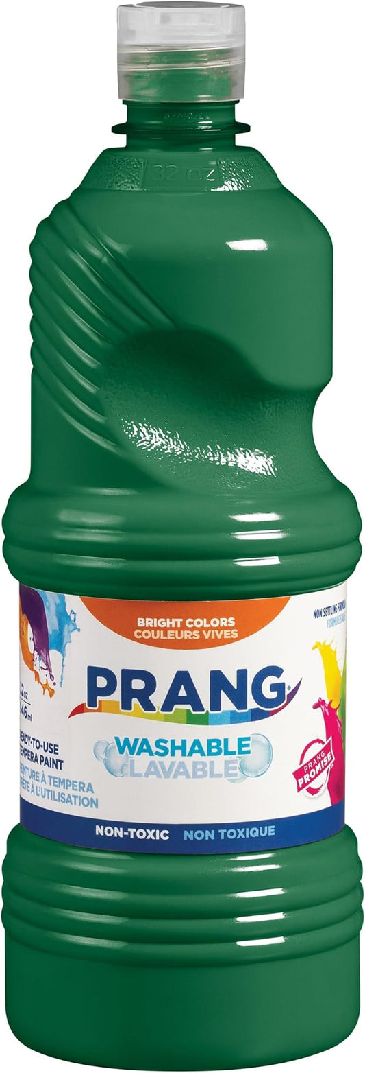 Prang Washable Tempera Paint, Green, 32 Oz., 1 Count