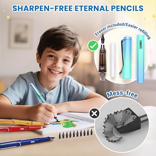 46-Piece Washable Back to School Supplies Gift Kit for Kids-Dinosaur Essential First Day Gift Set for Kindergarten & Elementary, Art Supplies & Refillable Tools, Ideal Kids Stationery Set for Boys.