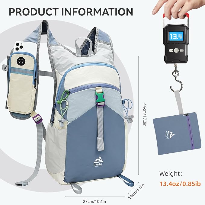 15L Small Hiking Backpack Travel Daypack Colorful Lightweight Packable Foldable Casual Backpack for Women Men