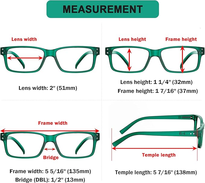 Eyekepper 2 Pairs Blue Light Blocking Reading Glasses for Men Women - UV Protection Spring Hinge Computer Readers
