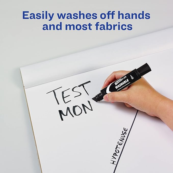 Marks A Lot Jumbo Washable Marker, Chisel Tip, 1 Black Marker, Great for Large Signs and Posters (24158)