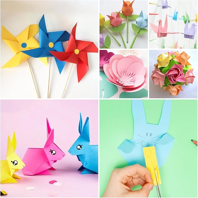 300 Sheets 6" Square Origami Paper, 20 Colors Origami Paper 6x6, Double Sided Color Origami Papers for Beginner, OrigamiPaper for Arts and Crafts