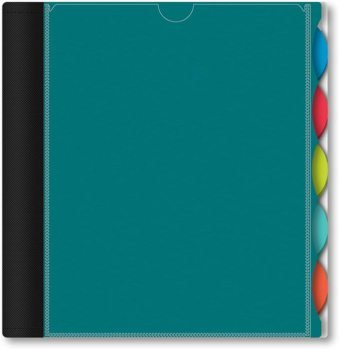iScholar iQ+ Poly Cover 10 Subject Notebook, College Ruled, 11 x 8.5 Inch, 250 Sheets, Teal (58900-TL)