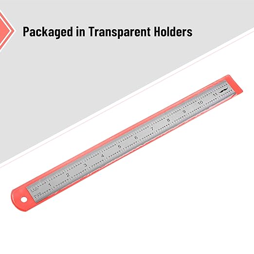 Mr. Pen- Machinist Ruler, 12 Inch, Stainless Steel Imperial, Precision Measuring Tool, 1/8", 1/16", 1/32", 1/64" Graduation for Engineering, Carpentry, Drafting, Office, School