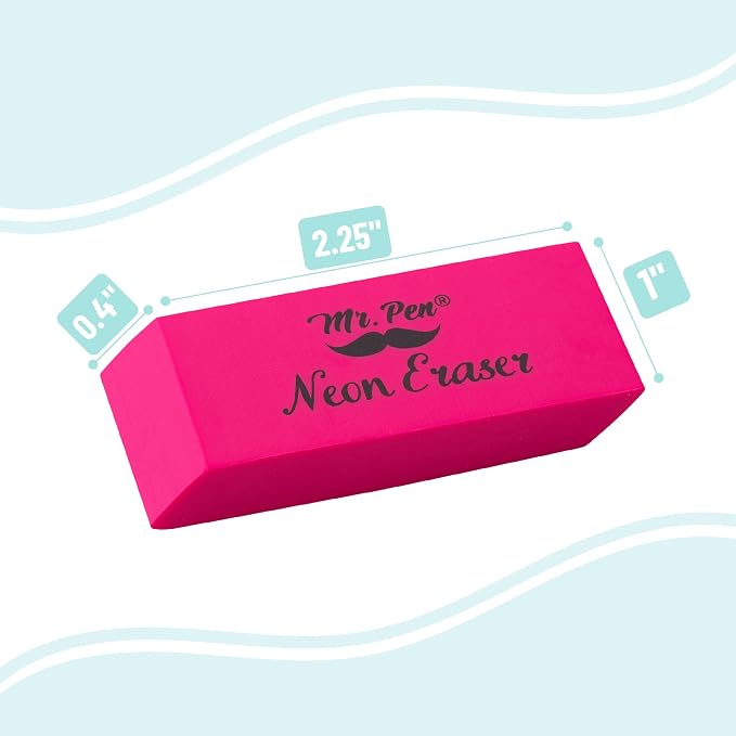 Mr. Pen- Pencil Eraser, 24 Pack, Neon Colors