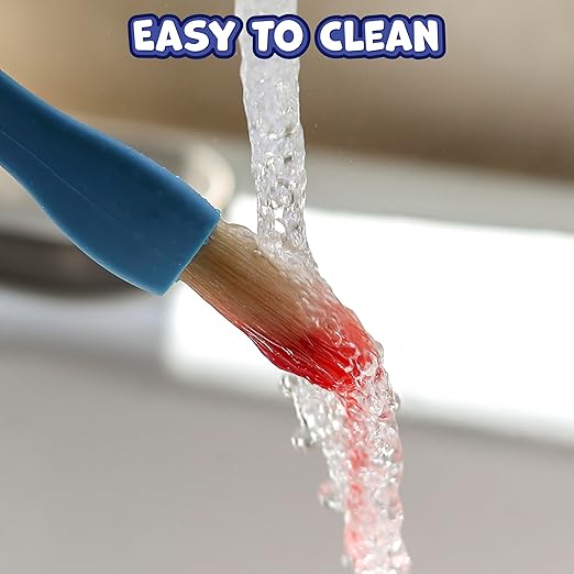 Ready 2 Learn - CE-6675 Ready 2 Learn Triangle Grip Paint Brushes - Set of 6-18m+ - Easy to Grip Paint Brushes for 2, 3 and 4 Year Olds - Encourage Writing Grip