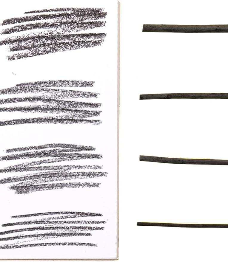 YYMIYU Drawing Pencils Set, Art Sketching Pencils Charcoal Set (Charcoal Sticks 2-4 mm 25pcs 25)
