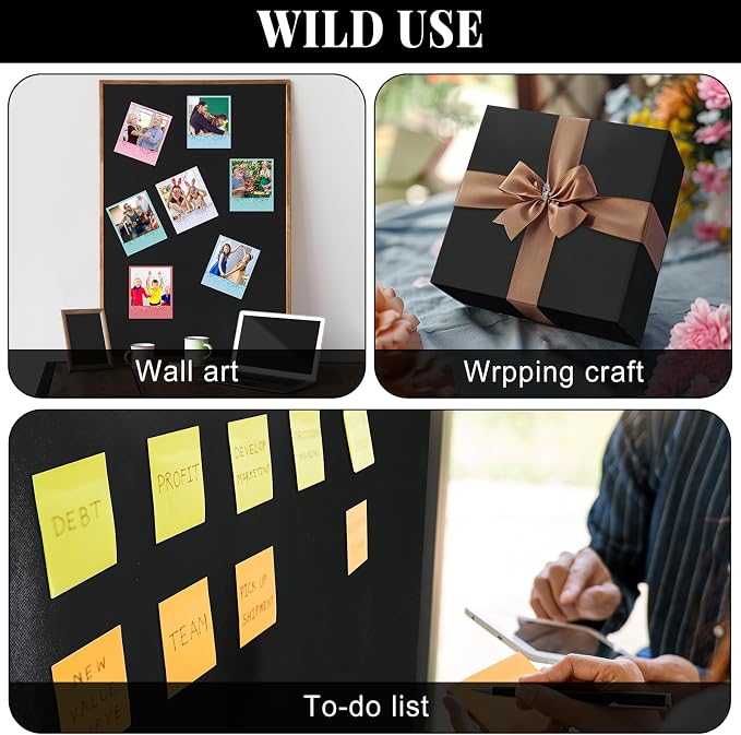Black Bulletin Board Roll Non-Woven Fabric Poster 15.7" x 65.6ft