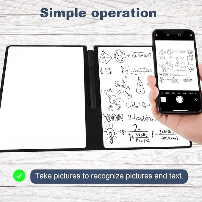 Portable A5 Dry Erase Notebook, 9.4x6.5 Inch Reusable Dry Erase Notebook Erasable Notebook Whiteboard Notebook for Business Home Office (Pink)
