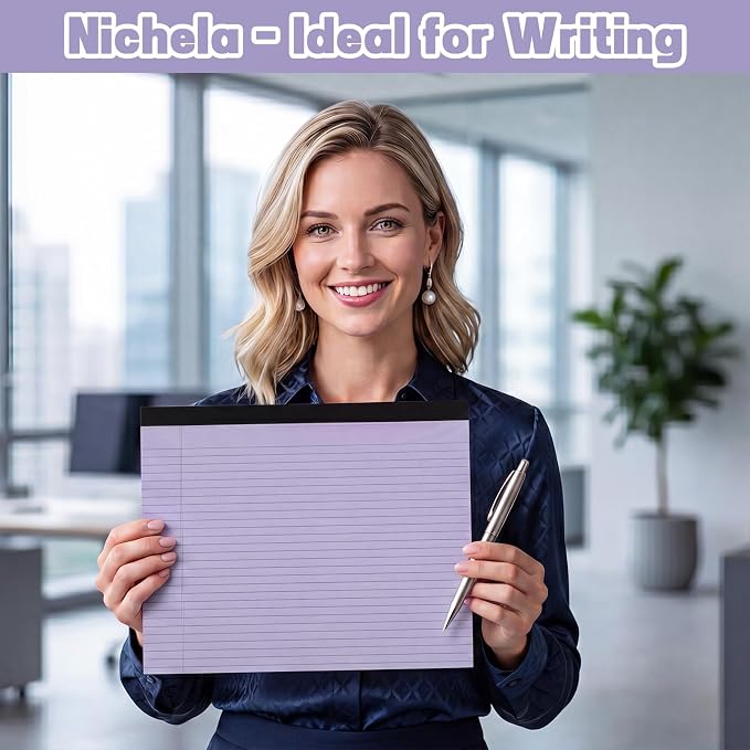 Thboxes 2 Pack Wide Legal Pads, 11 x 9.5 In Landscape Note Pads, 60 Sheets