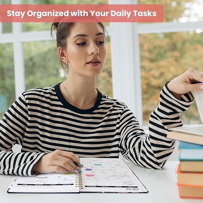 Planner 2026-2027, Hardcover Monthly and Weekly Academic Planner July 2026 - June 2027, Teacher and Student Calendar Agenda Book with Tabs, A5 (6.3" x 8.5"), Ideal for School and Office, Mushroom Party