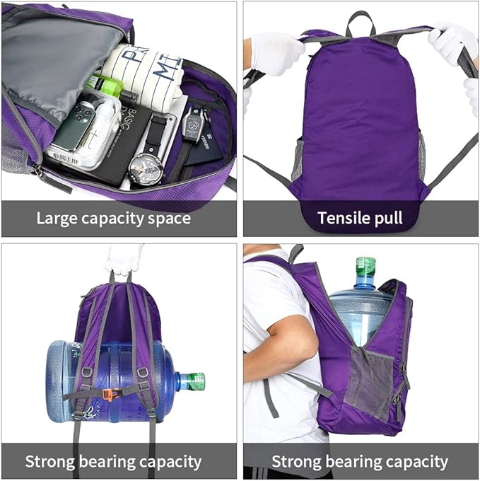 FENGDONG 35L Lightweight Foldable Waterproof Packable Travel Small Hiking Backpack Daypack for men women
