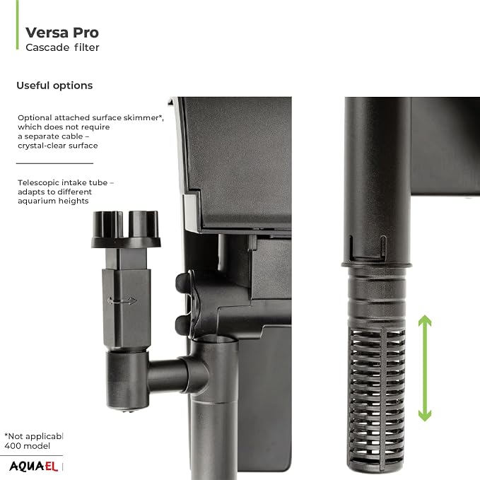Aquael Versa Pro 80 Power Filter - Hang On Back Filter for Aquariums