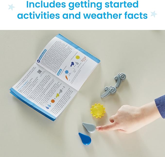 hand2mind Explore the Weather Counters, Meteorology for Kids, Weather Math Counters for Kids, Color Sorting Toys, Counting Manipulatives, Montessori Math Materials, Preschool Science Toys