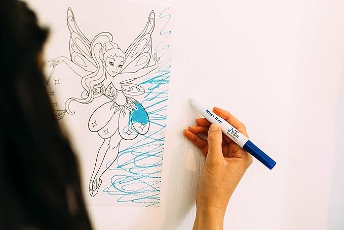 NuFun Activities Mess Free Markers - Create No Mess Wonders with Special Coloring Markers for Kids and Toddlers, created to work only on Mess Free paper (6 count)