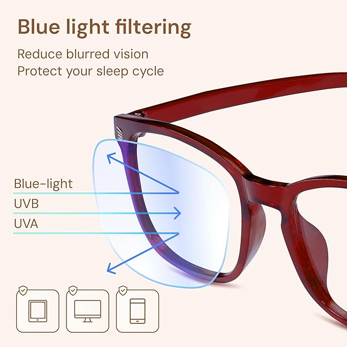 Gaoye Stylish Eyewear Frame Accessories - Blue Light Glasses for Woman - Computer Glasses for Blue Light Blocking
