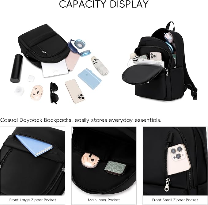 BAGOK Lightweight Nylon Backpack for Women & Men – Foldable, Large Capacity, Ideal for School, Travel & Work