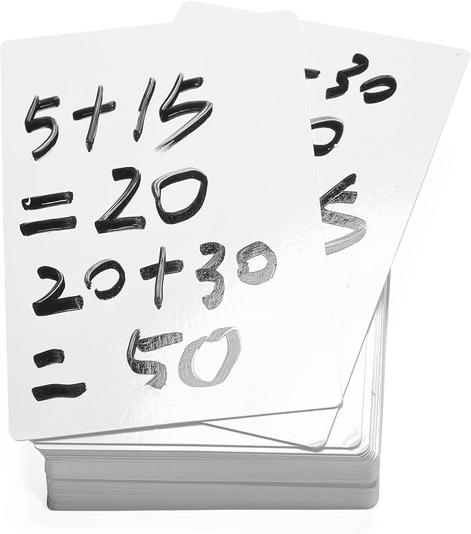 Mr. Pen- Dry Erase Index Cards, 3"x5", 45 Pack, Laminated on One Side, Blank Note Cards, Reusable Dry Erase Blank Flashcard Sheets for School, Office, Chores, To-Do Lists, Study Supplies