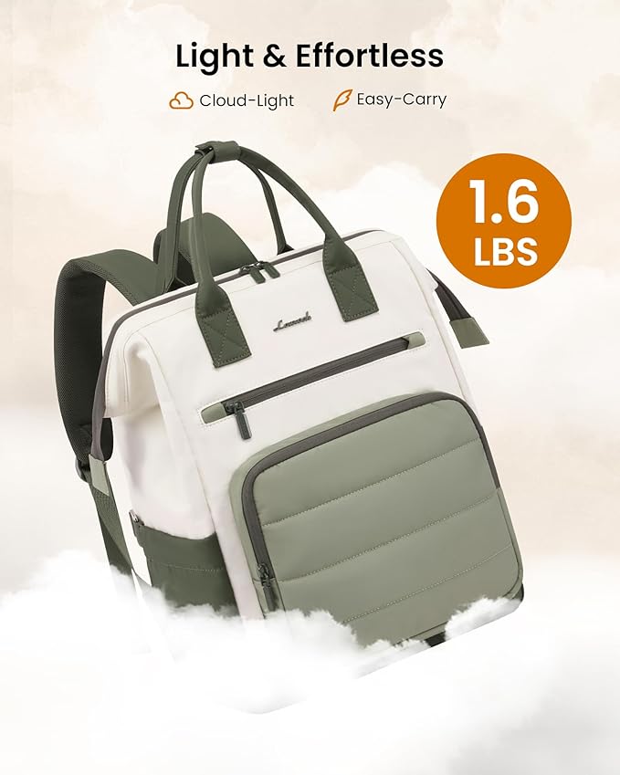 LOVEVOOK Puffer Laptop Backpack for Women, 17 Inch Work Backpack purse for Nurse Teacher, Personal Item Travel Bag College Computer Daypack for Daily Commute