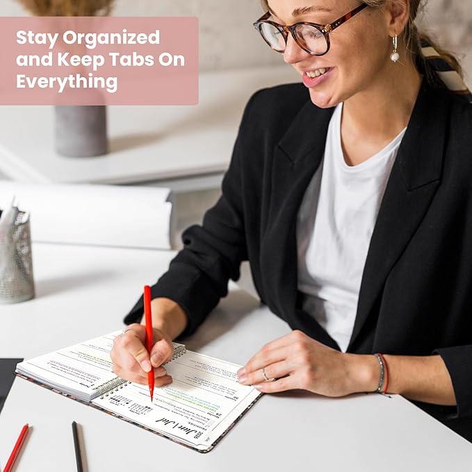 Planner 2026-2027, Monthly and Weekly Academic Planner July 2026 - June 2027, Hardcover Student Teacher Planning Agenda Calendar Book with Tabs, Perfect for Office School Supplies, A5 (6.3" x 8.5") - Garden