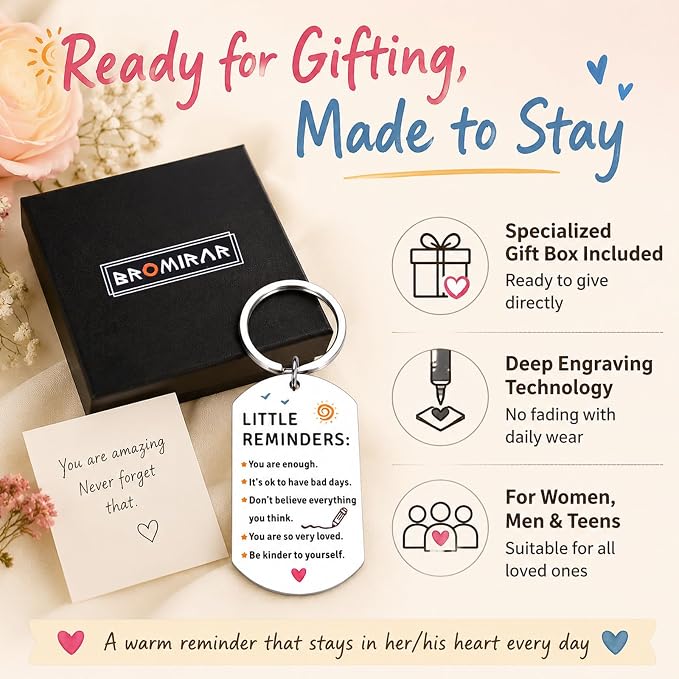 Back to Shcool Supplies for Teen Girls, School Supplies for High SCHOOL Student First Day of SCHOOL, College Dorm Room Essentials for Girls Proud of You Gift for Daughter Son Little Reminders Keychain