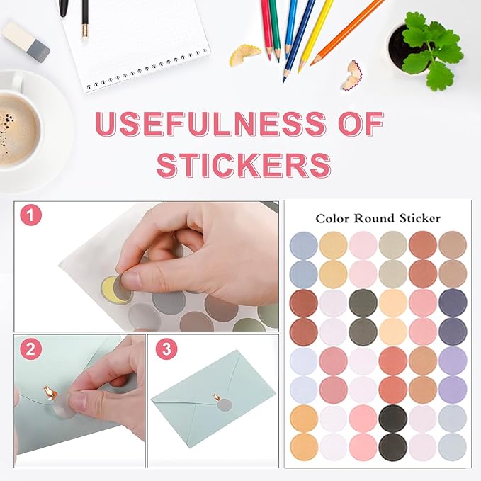 55 Pcs Stationery Paper Envelopes Set Includes 36 Lined Writing Stationery Paper & 18 Envelopes with 48 Round Dot Stickers, Cute Animal Letter Writing Stationary Paper Envelopes (6 Style)