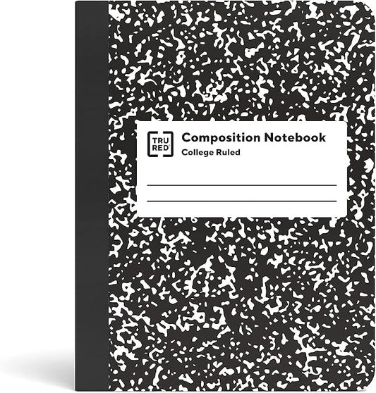 Staples Composition Notebook, 9.75x7.5 Inch, College Ruled, Black