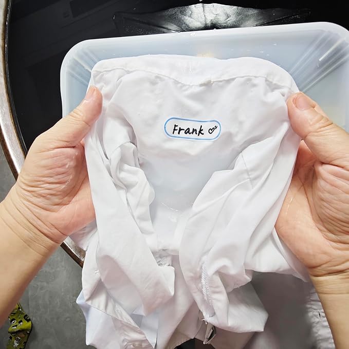 Iron On Name Tags for Clothing Washable Writable Name Labels,Includes Pen 110 Pcs