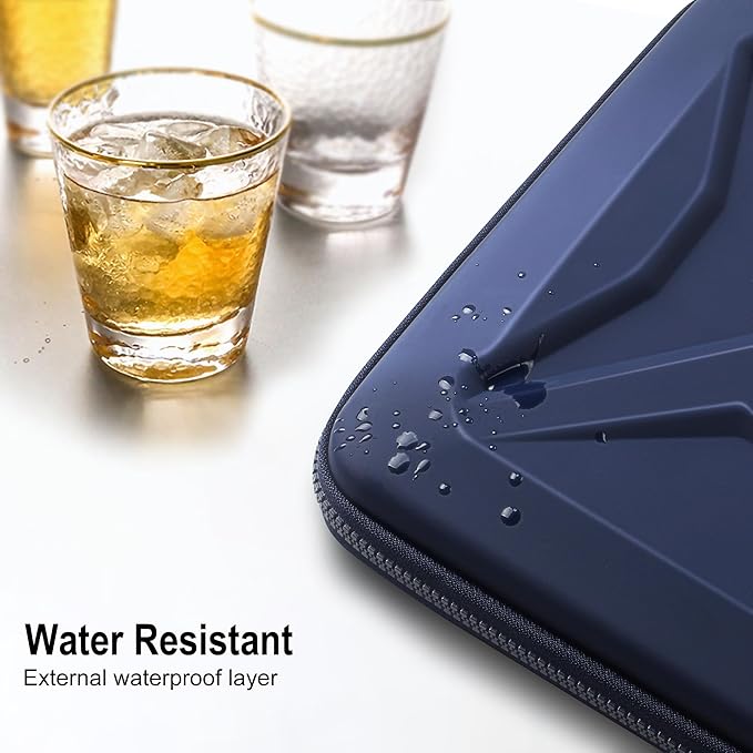 DOMISO 13.3-14 Inch Laptop Hard Case, Waterproof Shockproof Hard Shell Laptop Sleeve Protective Computer Bag for Macbook Pro/Lenovo ThinkPad/Dell XPS/HP Pavilion,Navy Blue